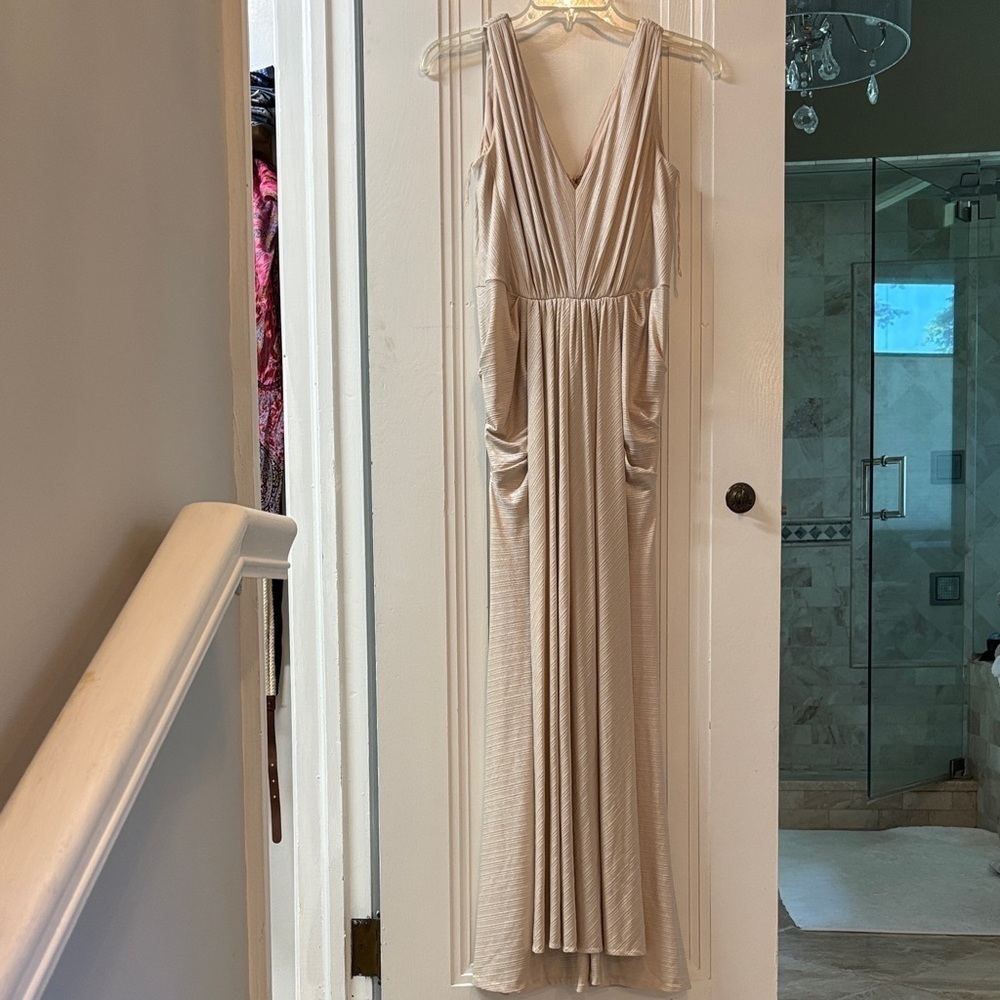 Adrianna Papell Elegant Beige/blush Dress size 4